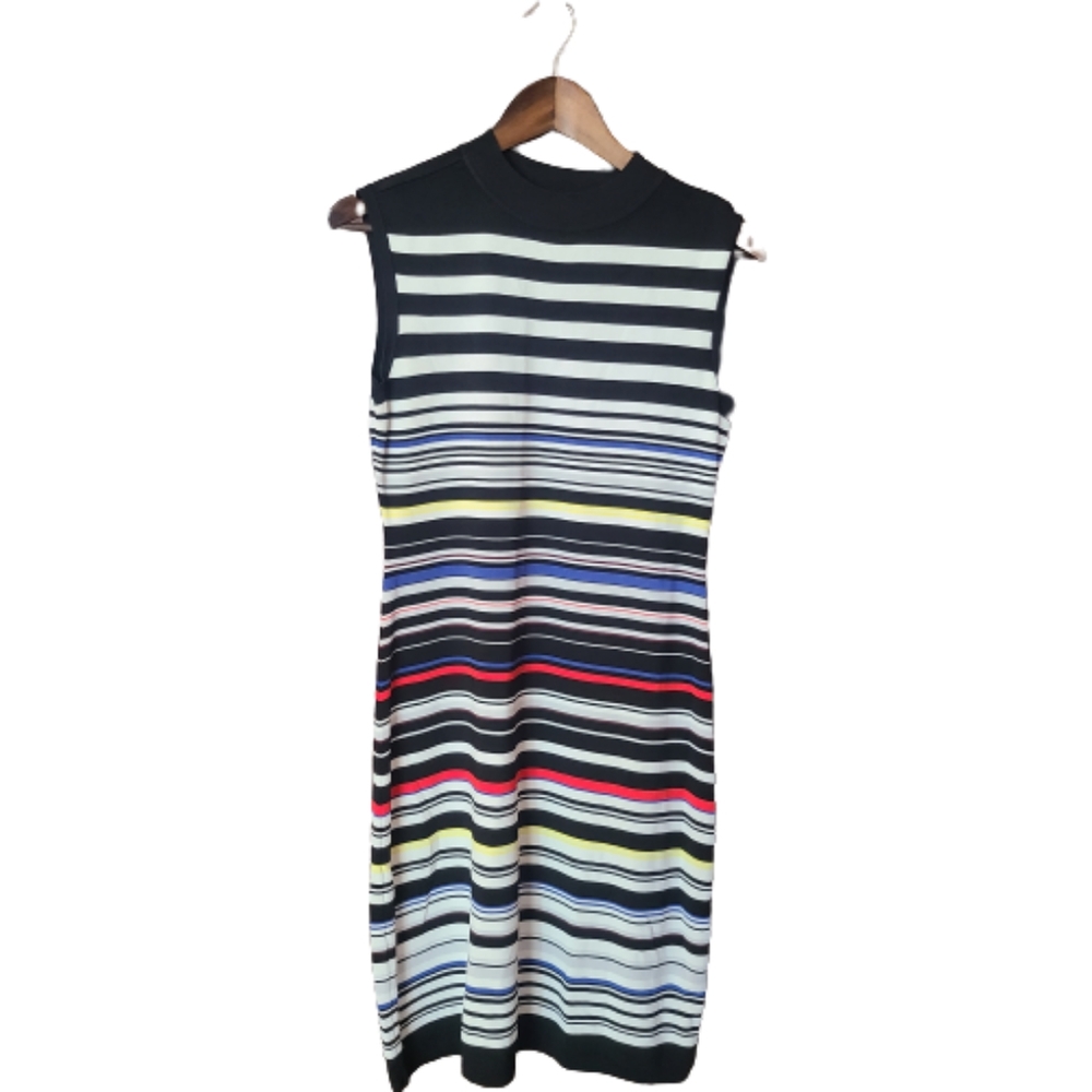NWOT Halogen Sleeveless Striped Knit Dress